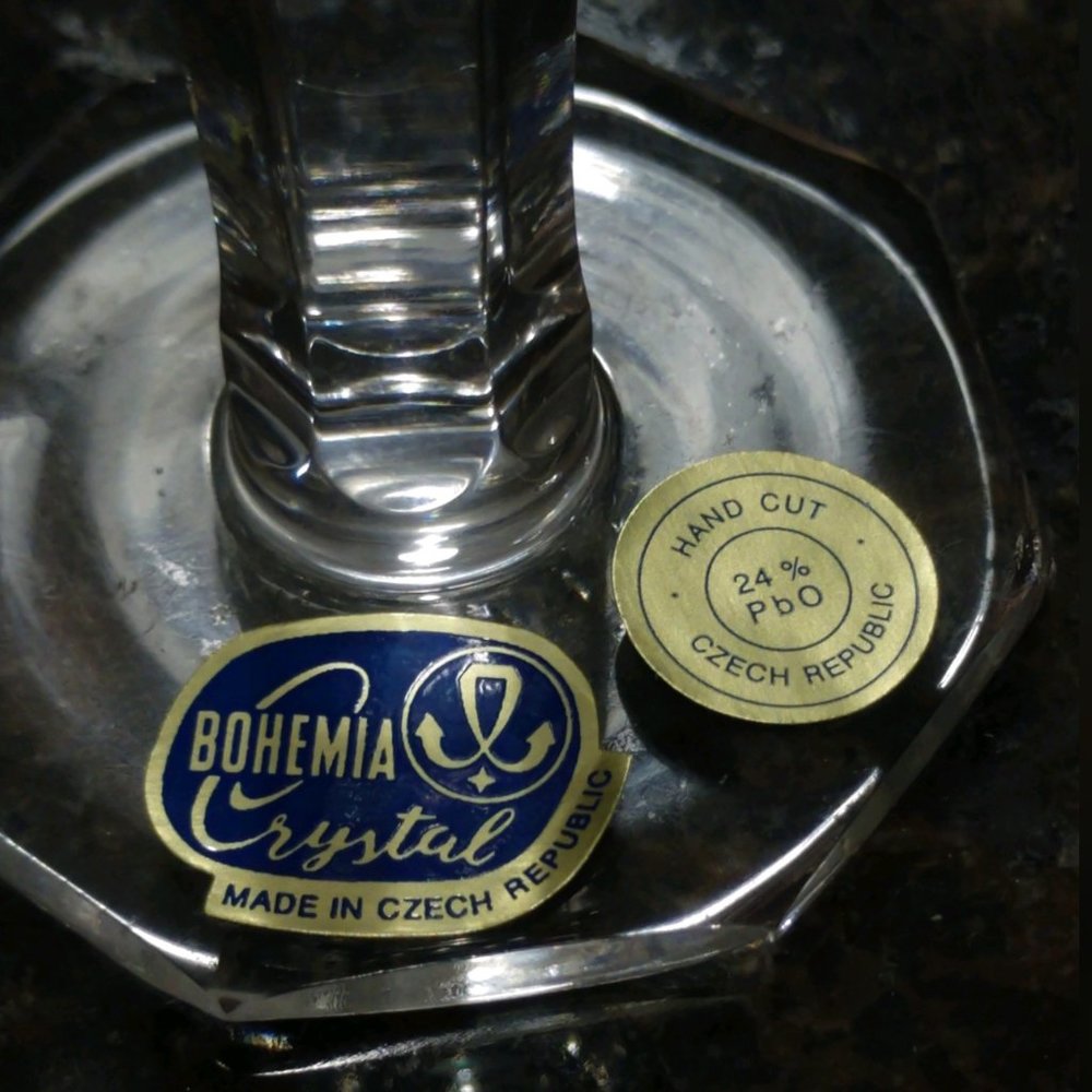 Bohemia Cut/Etched Crystal Cordial Glass From Czech Republic-5 - Picture 3 of 3
